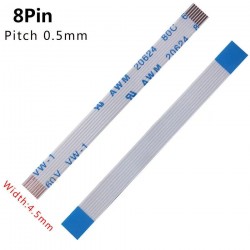 8-Pin 8P Pitch 0.5mm FFC/FPC Flexible Flat Cable AWM 80C 60V VW-1 50mm-3000mm