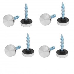 12mm Dia 201 Stainless Steel Cap Cover Nails Decorative Mirror Screws 8PCS
