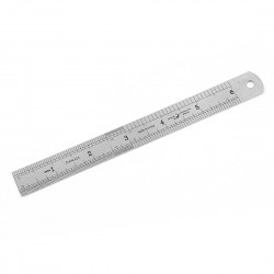 Black Gray Stainless Steel 15cm 6 inches Metric Measuring Straight Ruler